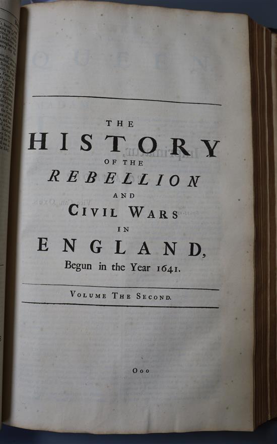 Clarendon, Edward Hyde, 1st Earl of - The History of the Rebellion and Civil Wars in England, 3 vols in 1, folio,